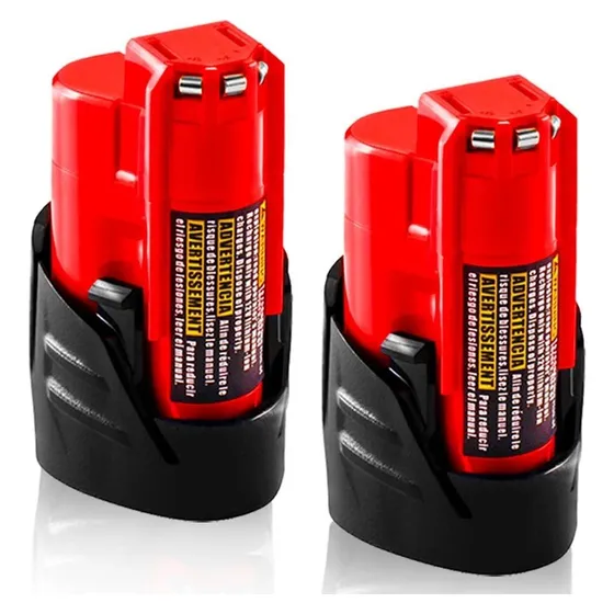 2 Pack M12 3 0ah Batería De Repuesto Para Milwaukee 12...