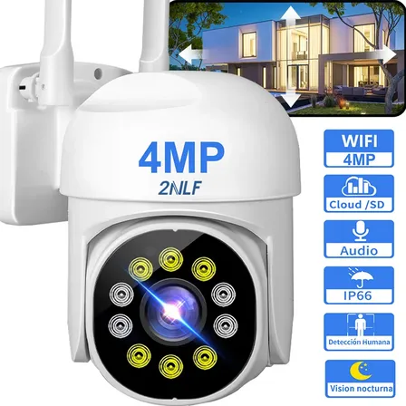 2NLF Câmera de Segurança Full Hd Wifi com Visão Noturna Colorida