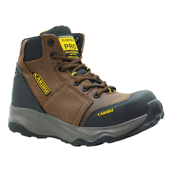 Bota Para Caballero Piel Café Outdoor Suela Antiderrapante