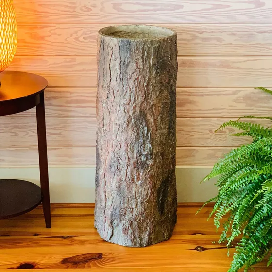 Country Corner Cubo Basura Para Tronco Rustico Woodland