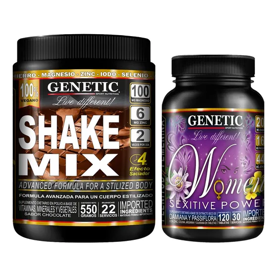 Plenitud Vigor Batido Dieta Control Shake Mix Women Genetic Sabor Chocolate