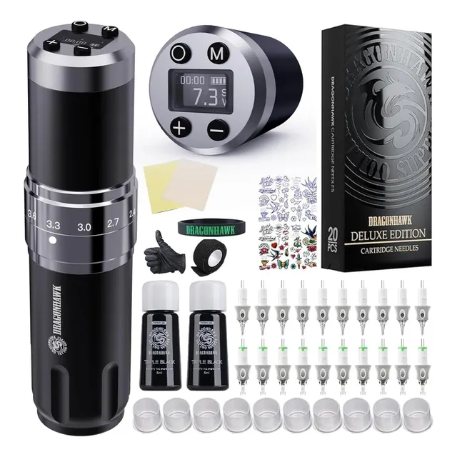 Kit Pistola D Tatuaje Giratorio Fold3 Dragonhawk Bajo Pedido