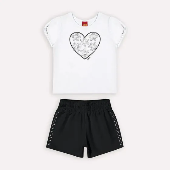 Conjunto Kyly Infantil Menina Juvenil Com Short Verão
