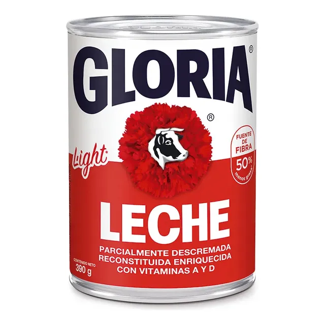 Leche Gloria Light En Tarro 390 Gr X 6 Und