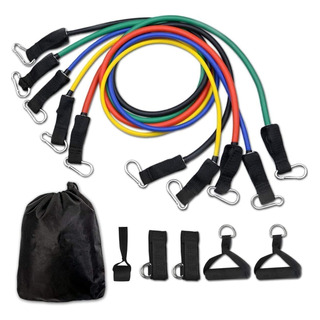 Kit 5 Mini Band + Kit 11 Elastico Extensor Treino Em Casa Kit 5 Mini Band + Kit 11 Elastico Extensor Treino Em Casa