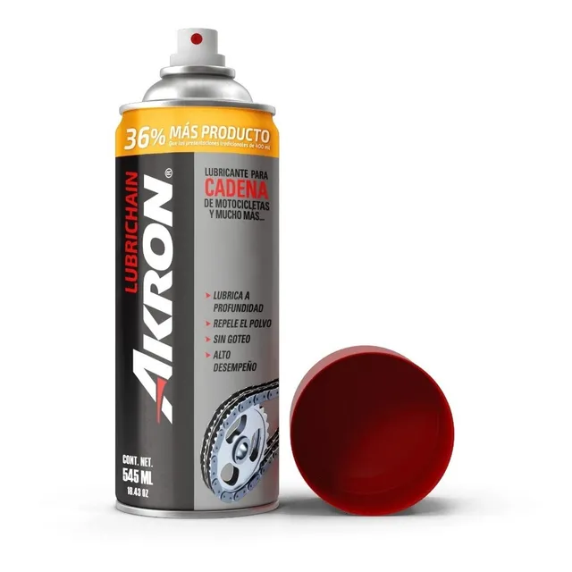 Lubricante De Cadenas Akron Grasa Spray 545ml Moto/bici+