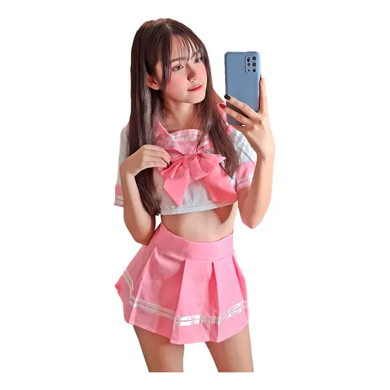 Vestido Japonés Uniforme Conjunto Escuela Sexy Cosplay Falda