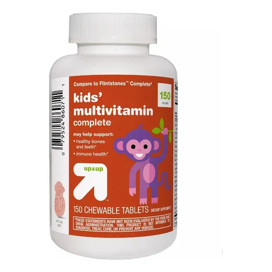 Vitaminas Niños (150) A C D3 B6 B12 Calcio Hierro Americano Sabor Frutas