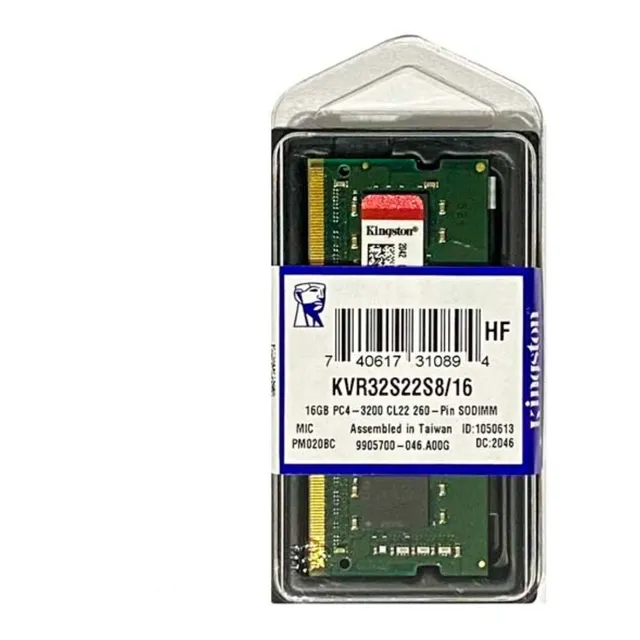 Memoria Kingston 16gb Ddr4 3200 Sodimm Kvr32s22s8/16 Tranza