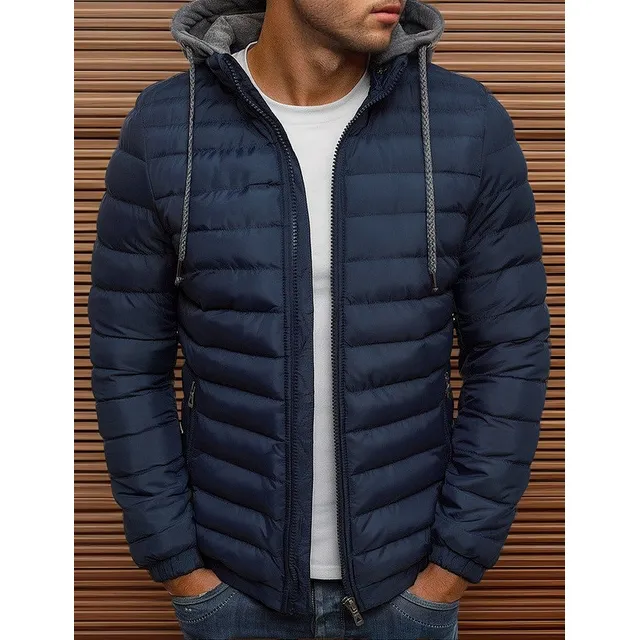 Chaqueta Cálida Con Capucha Para Hombre, Ropa Casual De Algo