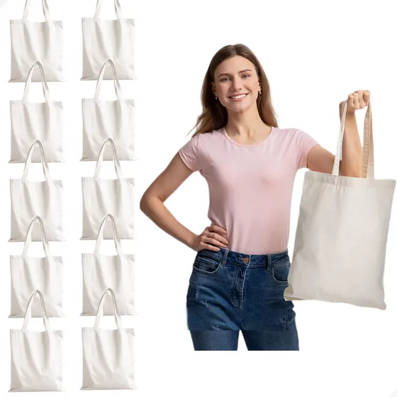 10 Pack Bolsas De Manta/tela/regalo 40 X 35 Cm 100% Algodón