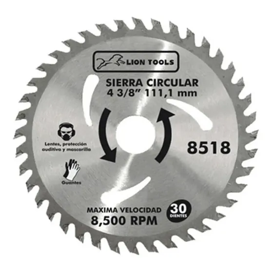 Disco Para Sierra Circular 4 3/8  30 Dientes Lion Tools