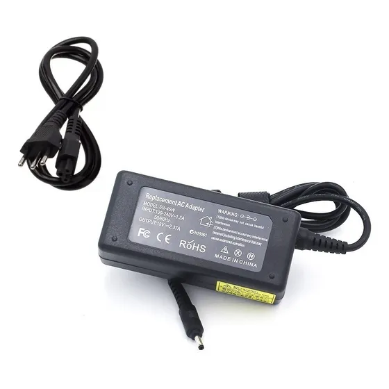 Carregador Notebook Asus X543ua X543ma 19v 2,37a 45w Cor Preto / Cinza