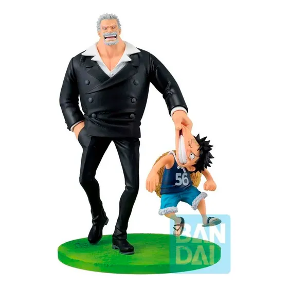 Figura Coleccionable Bandai De Ichibansho Luffy And Garp Rtd