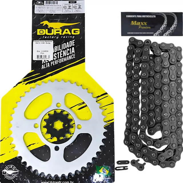 Kit Relação Transmissão Dafra Apache 150 2010 A 2015 Aço1045