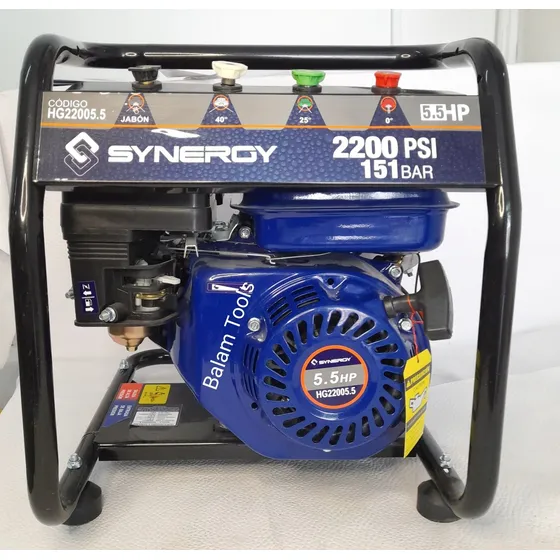 Hidrolavadora A Gasolina 2200psi 5.5hp 154bar Synergy Color Azul/Negro Frecuencia 60
