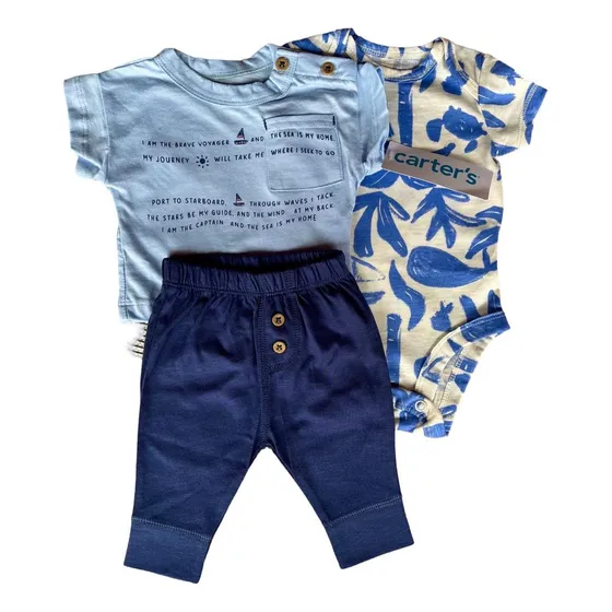 Conjunto 3 Peças Carters Menino Verao