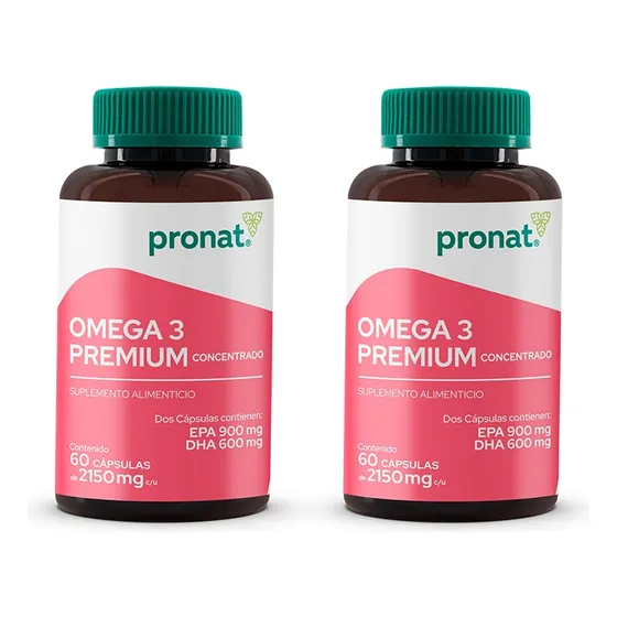 Kit 2 Piezas Suplemento Omega 3 Premium 60 Caps Pronat