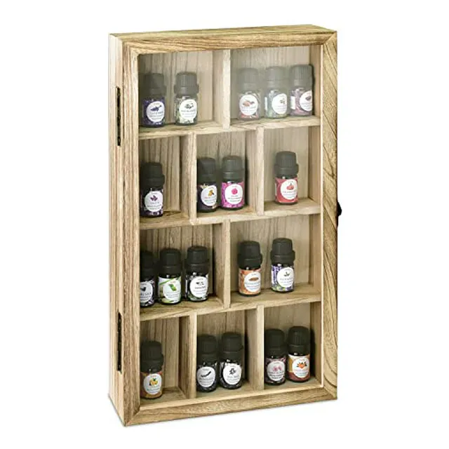 Vitrina De Madera Con Tapa De Vidrio Compatible Con Figuras 