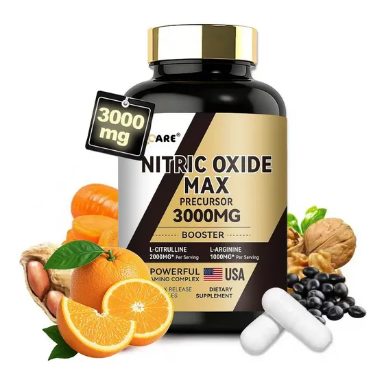 Nitric Oxide Max 3000mg Con 90caps L-arginina Y L-citrulline