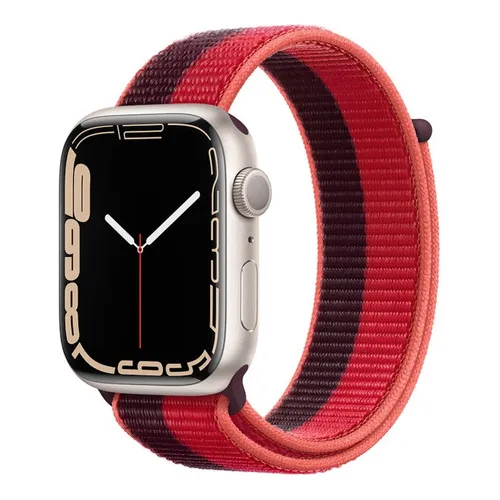 Correa Para Iwatch 42/44/45mm Smarttech Nylon De Colores Ciruela Con Morado