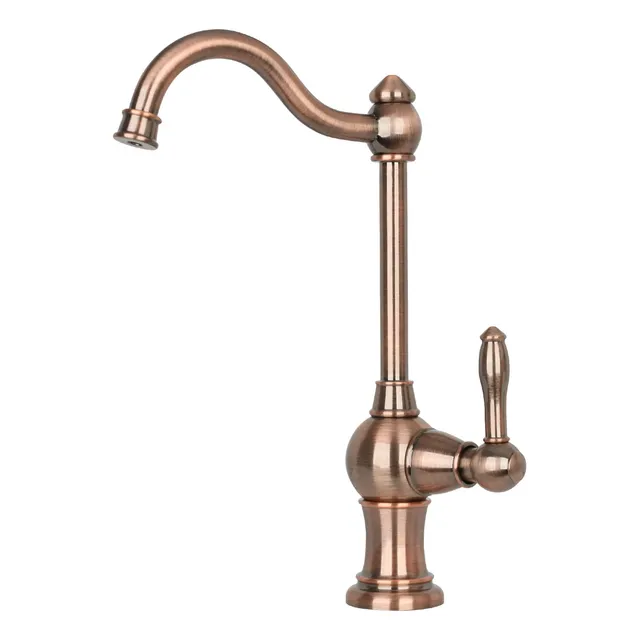 Grifo Purificador Agua Potable Una Manija Cobre Antiguo