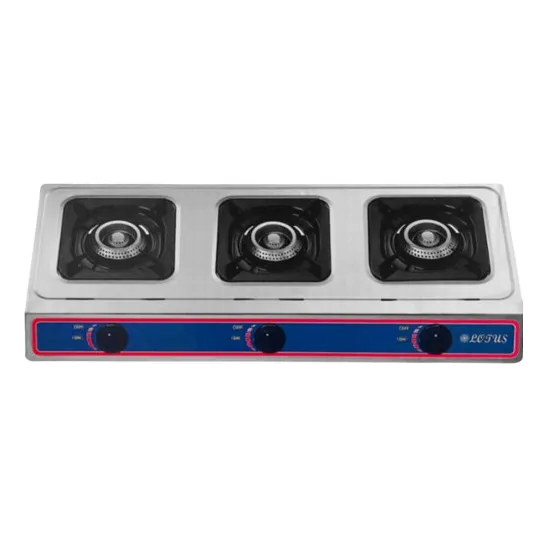 Cocina A Gas 3 Hornillas Lotus Cod.lt-ss03-2