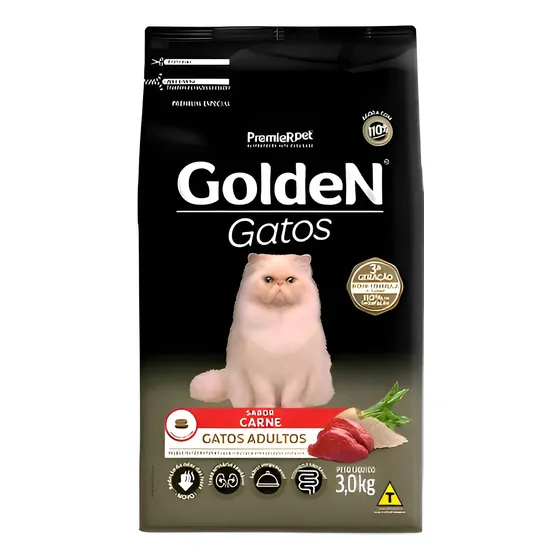 Golden Gatos Carne Adulto 3 Kg