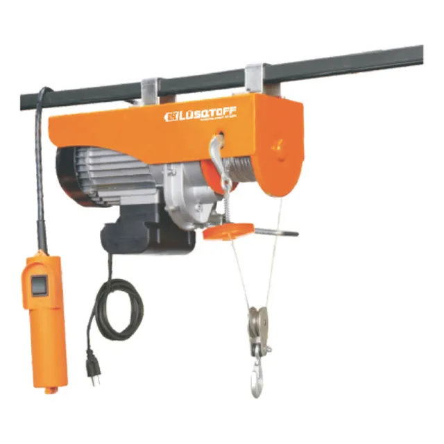 Aparejo Eléctrico Reforzado Lüsqtoff N2 500 Kg 12 Mt Grúa Color Naranja