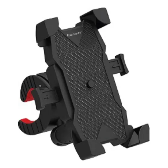 Soporte Bicicleta Y Moto Para Celular Rotación 360 Tecmaster Color Negro