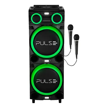 Caixa De Som Pulse Torre Sp516 Double 12 Pol 2700w - 2 Mic