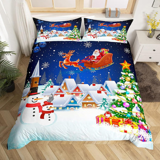 Juego De Funda Nordica Navidena Manfei, Tamano King, Muneco Juego De Funda Nordica Navidena Manfei, Tamano King, Muneco
