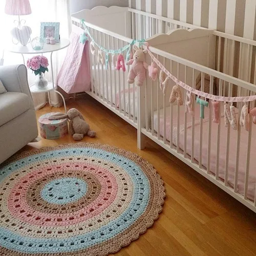 Alfombras Tejidas Con Trapillo. 80 Cm De Diámetro.