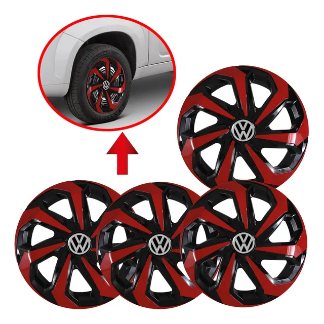 Kit 4 Calota Aro 15 Spider Vw Gol G1 G2 G5 G6 G7 2001 2013