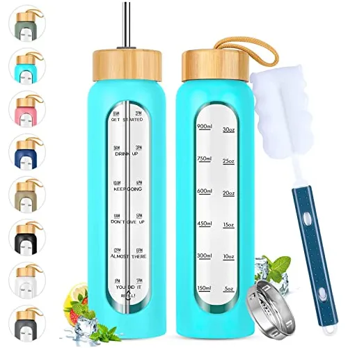 Sipzest 32 Oz Botellas De Agua De Vidrio Con La 64dfo