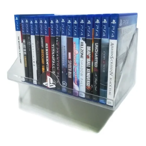 Soporte Base Pared Repisa Para 20 Juegos Ps4, Xbox Línea Eco