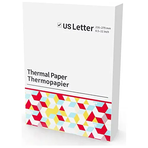 Papel Térmico Impresora, Tamaño De Carta 8.5 X 11 Pul...