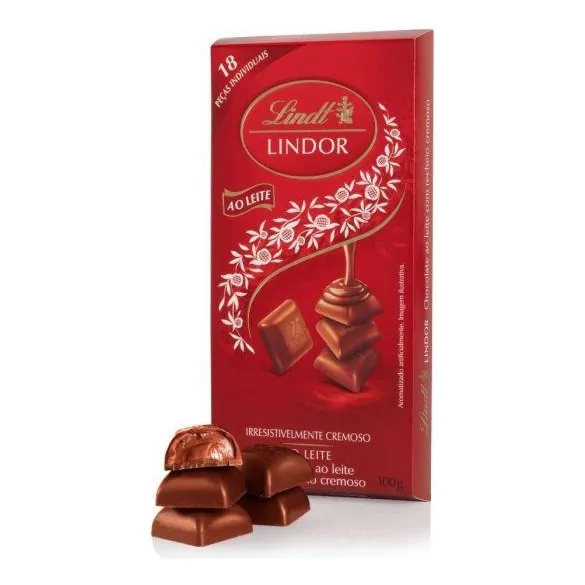 Tablete De Chocolate Lindt - Ao Leite, Branco, Amargo, Avelã