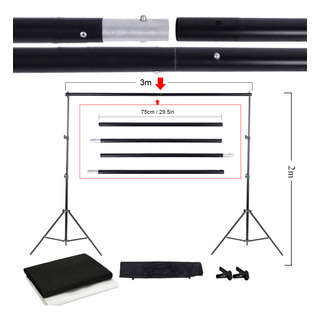 P Studio Kit Set - Soporte Para Telón De Fondo Con Bolsa De P Studio Kit Set - Soporte Para Telón De Fondo Con Bolsa De