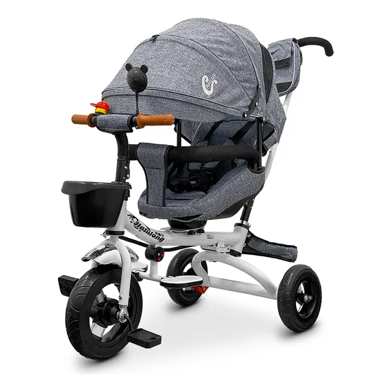 Coche Triciclo Bebé Con Capota Anti Uv Giratoria 360 El Rey
