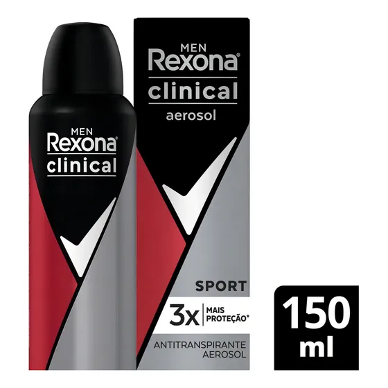 Kit 3 Desodorante Rexona Clinical Proteção Sport 150ml