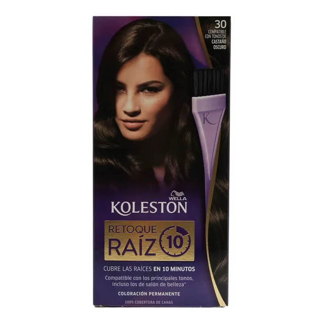 Tinte Wella Koleston Retoque de raíz 10 tono 30 castaño oscuro