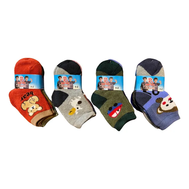 Pack12 Calcetines Con Toalla Para Baby Niño 0-24 Meses Qikun