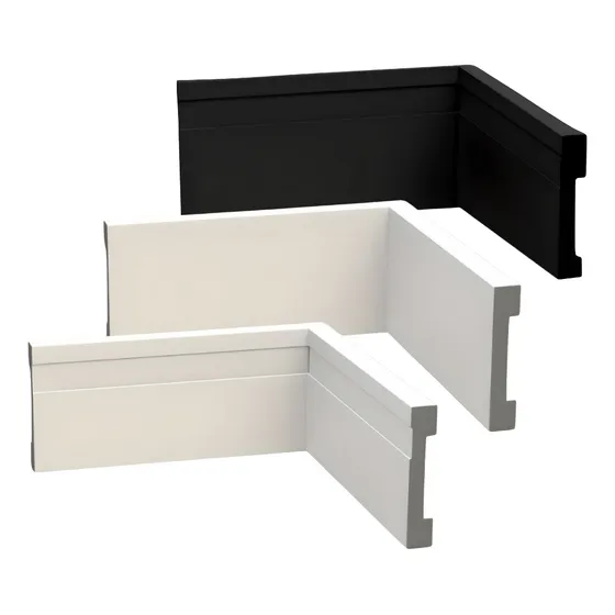 17 Barras Rodapé Poliestireno 7 Cm Alto Padrão Resistente