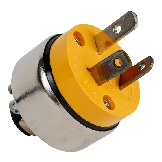 Enchufe Metal Vinil 3x20 Amp Pata Gallina 220v Semilic