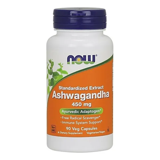 Suplemento en cápsula NOW Natural Ashwagandha