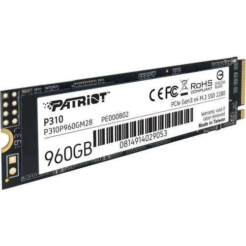 Disco Duro Ssd Nvme Patriot P310 960gb 2280 M.2 Diginet
