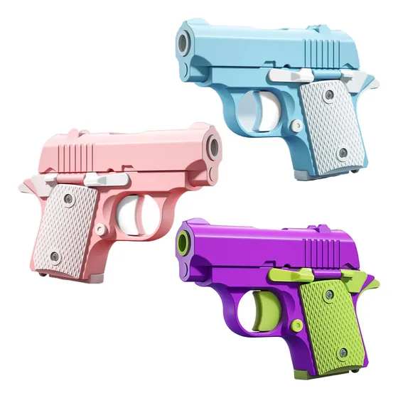 3 Mini Arma Pistola 1911 Didactica 3d Fidget Gun Toy Juguete