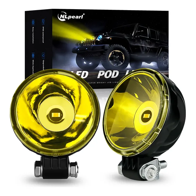 Par Faros De Niebla 3'' Redondos Jeep Wrangle Jk Moto Camion