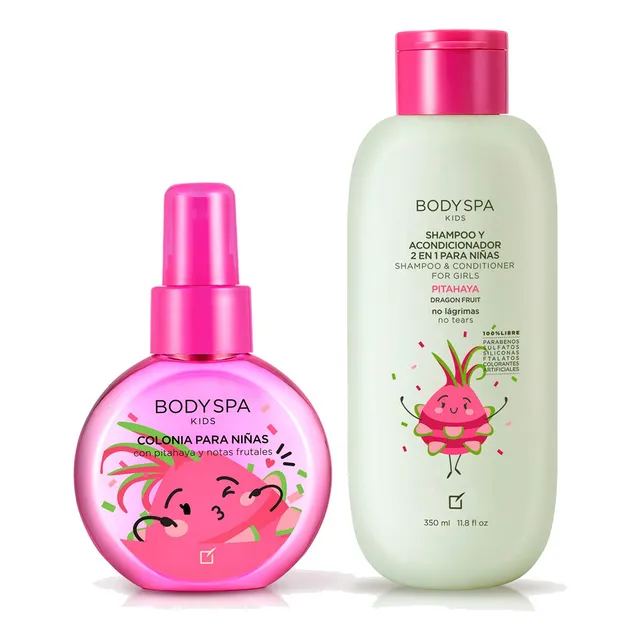 Set Body Spa Kids Niña Shampoo Con Colonia Para Niña